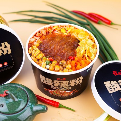 程校长经典升级款红薯酸辣粉195克大桶装9包料速食冲泡即食代餐粉图3