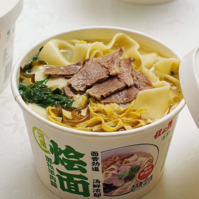 程校长河南烩面滋补羊肉味105克非油炸面方便速食桶装主食代餐面图4