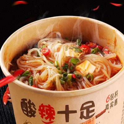 嗨起吃酸辣粉酸辣粉批发懒人速食食品免煮方便红薯粉丝整箱图4