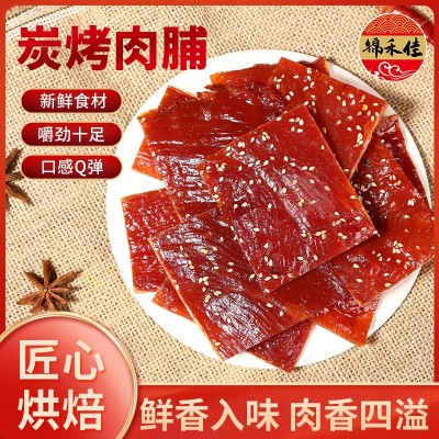 福建猪肉脯香辣蜜汁原味手撕猪肉干独立小包装靖江休闲零食开既吃图5