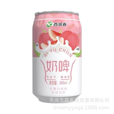 新疆特产西域春奶啤白桃味300mlx6罐乳酸菌饮品非啤酒 23年3月产图4