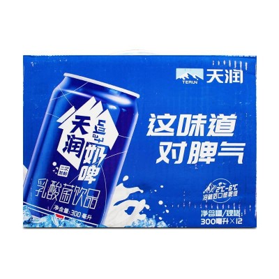 新疆特产天润奶啤300mlx6罐 乳酸菌饮品发酵风味非啤酒24年1月产