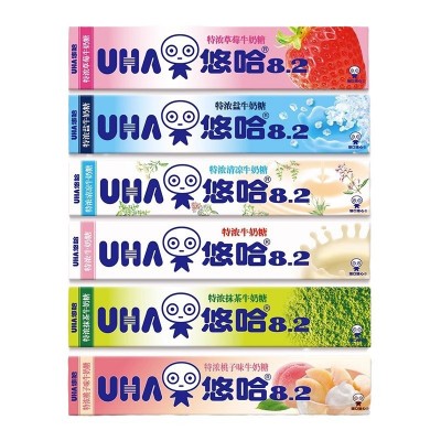 UHA悠哈奶糖特浓牛奶糖40g味觉糖硬糖 草莓奶糖网红零食糖果批发