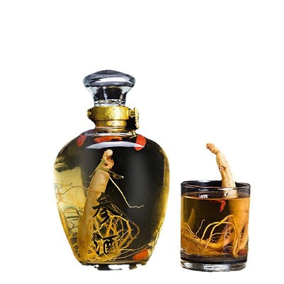 长白山人参枸杞大坛酒整箱52度2瓶750ml 白酒批发定 制 养生酒