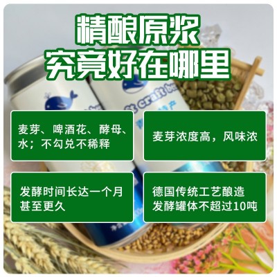 厂家批发多口味精酿原浆啤酒组合500ml罐装全麦芽发酵龙井小麦啤图4