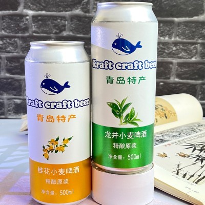 厂家批发多口味精酿原浆啤酒组合500ml罐装全麦芽发酵龙井小麦啤图5