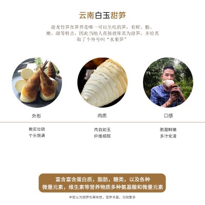 云南新鲜甜笋普洱镇沅曼歇坝马蹄笋片脆嫩春笋特产甜竹笋头火锅笋图2