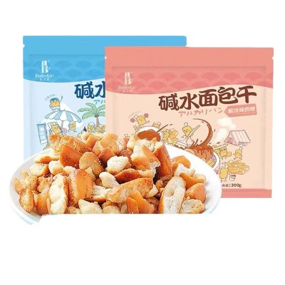 越嚼越香！海盐碱水面包干 烧烤焦糖风味低温烘焙追剧零食 伯力爵图5