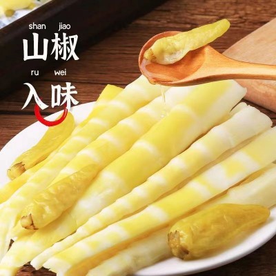 九领香100g四川泡椒味笋尖竹笋脆笋休闲零食酸笋丝袋装即 食下饭菜图2