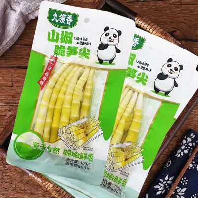 九领香100g四川泡椒味笋尖竹笋脆笋休闲零食酸笋丝袋装即 食下饭菜图3