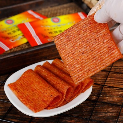 国洪吃货奖大辣片辣条批发怀旧童年零食甜辣辣片超市小 卖部摆摊图2