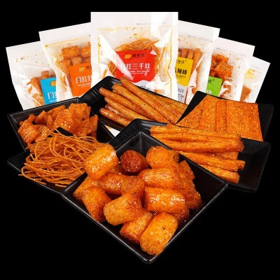 手工辣条大量批发湖南特产8090后童年怀旧零食麻辣组合大礼包整箱图5