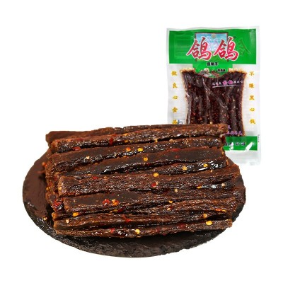 鸽鸽豆角干69g*60包豆干面筋小吃麻辣蒜香口味网红辣条休闲零食图5
