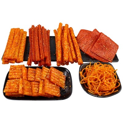 湖南辣条批货零食面筋辣片麻辣零食辣味湖南辣条大包批货辣条零食图2