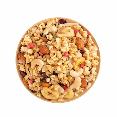 小丫快跑55%水果坚果麦片750g干吃即食谷物每日早餐冲饮零食脆麦图4