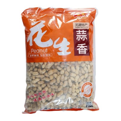 厂家批发飞花带壳蒜香味花生2.5kg大包装花生 香脆可口坚果零食图3