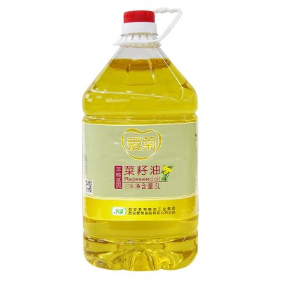5L爱菊一级压榨菜籽油 家用炒菜油 西安食用油批发图5