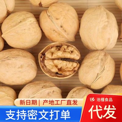 【代发】新疆纸皮生核桃批发500g 185大核桃手剥即开阿克苏生核桃