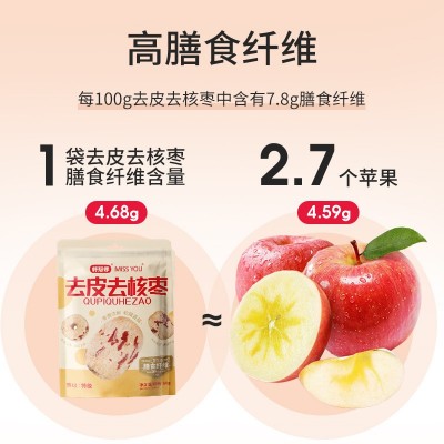 好想你去皮去核枣虎皮枣软糯新疆去核无皮空心红枣源头工厂批发图3