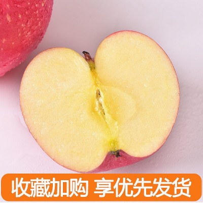 当季新鲜水果批发代发山东烟台栖霞红富士苹果5/10斤黄心条纹大果图3