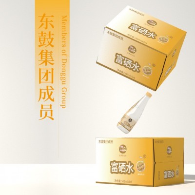 新款希泉富硒水金色系列500ml*20瓶整箱装富硒矿泉水批发图2