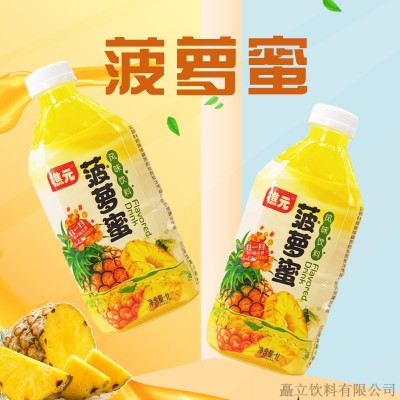 樵元风味果汁饮料1L*8瓶蜜桃橙汁百香果汁整箱饮料批发全国招商图5