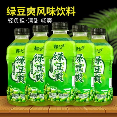 绿豆爽网红果味饮料一件代发6/24瓶冰镇便携绿豆果汁饮品整箱批发图2