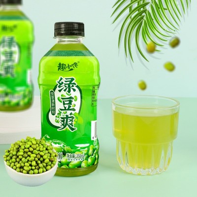 绿豆爽网红果味饮料一件代发6/24瓶冰镇便携绿豆果汁饮品整箱批发图3