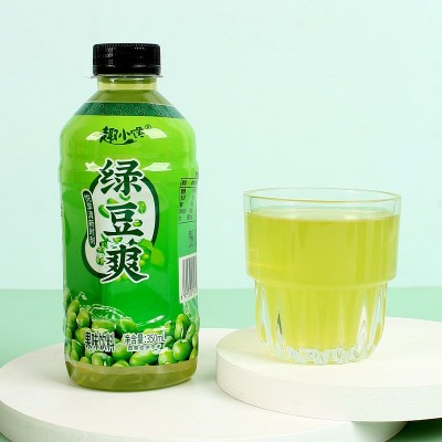 绿豆爽网红果味饮料一件代发6/24瓶冰镇便携绿豆果汁饮品整箱批发图5