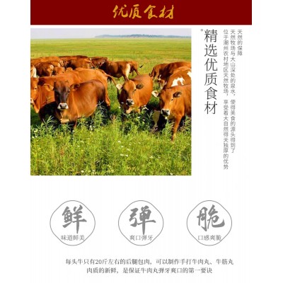 手打牛肉丸散装汕头冷冻食品批发潮汕食材牛筋丸麻辣烫便利店抖音图3