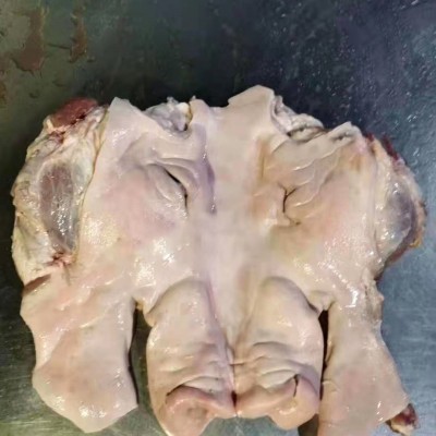 冻货猪肉冷冻品批发生熟猪头肉带骨去骨鸿运当头带耳去耳头皮20斤图2