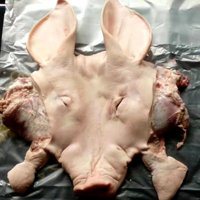 冻货猪肉冷冻品批发生熟猪头肉带骨去骨鸿运当头带耳去耳头皮20斤图4