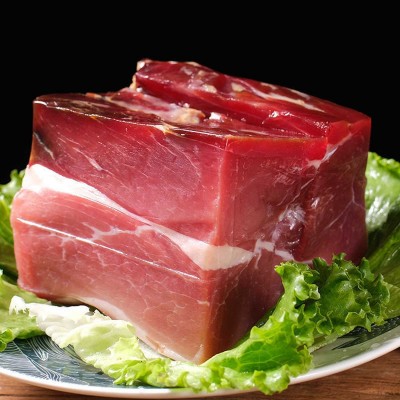 正宗云南农家特产宣威火腿带皮老火腿500g金钱火腿真空装年货腊肉图3