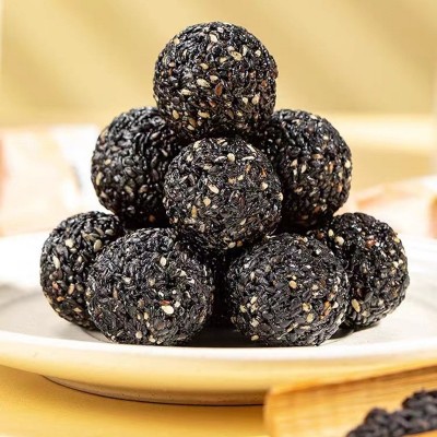 【代发】黑芝麻丸九蒸九晒芝麻团250g 喜糖独立包装黑芝麻丸图3