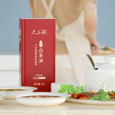 大三湘有机山茶油1Lx4瓶压榨榨山茶油 压榨一级茶籽油原料供应