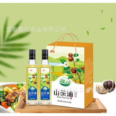 赣元清香500mL*2礼盒装有机低温生榨山茶油团购茶油礼品招代理可图3
