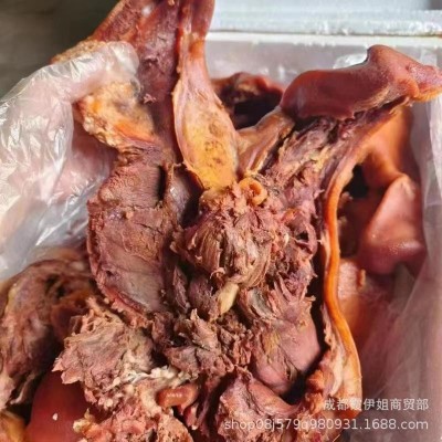 猪头肉熟食五香卤肉熟食猪肉批发卤熟去骨酱香猪头肉真空包装即食图2