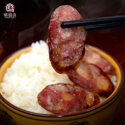 四川厂家川味真空纯肉腊肠批发烟熏麻辣香肠整箱批发农家腊味腊肉图3