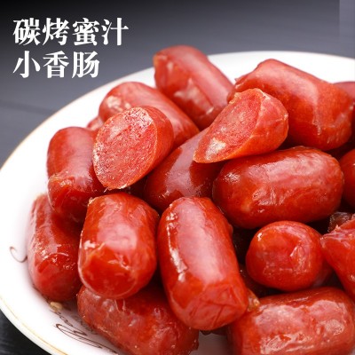 碳烤脆骨小香肠迷你蜜汁烤肠开袋即食休闲小零食火腿肠热狗批发图2
