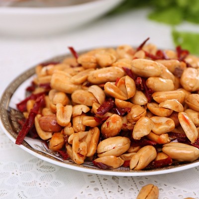 新油炸花生米香辣椒盐500克小包装下酒菜休闲零食包邮批发图4