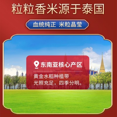 泰那兰泰国清莱府茉莉香米10斤原粮进口猫牙米泰国长粒香大米新米图2