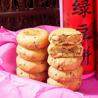 正宗惠来绿豆饼广东潮州潮汕年货送礼特产老式手工绿豆糕小吃零食图2