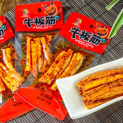 傣旺牛板筋10g*30袋云南特产香辣味烧烤味休闲零食厂家批发图2
