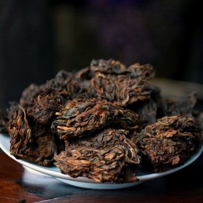发酵邦崴老茶头 普洱茶熟茶 邦崴纯料离地发酵甜润散茶500g图3
