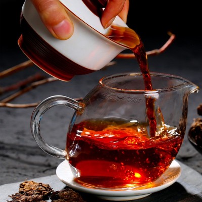 发酵邦崴老茶头 普洱茶熟茶 邦崴纯料离地发酵甜润散茶500g图2