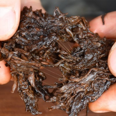 发酵邦崴老茶头 普洱茶熟茶 邦崴纯料离地发酵甜润散茶500g图4