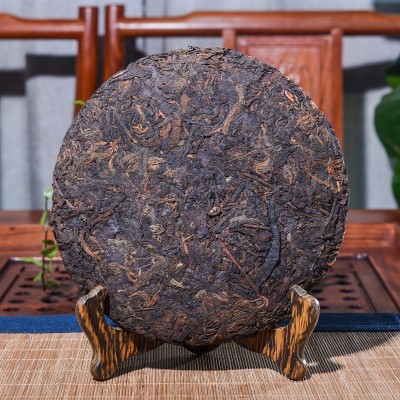 云南茶叶 普洱茶熟茶饼茶老普洱熟茶饼357g 普洱饼茶厂家 直接发货图3