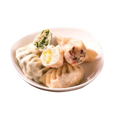 德心正点玉米韭菜手工蒸煎饺子商用速冻早餐预制菜批发冷冻半成品图4