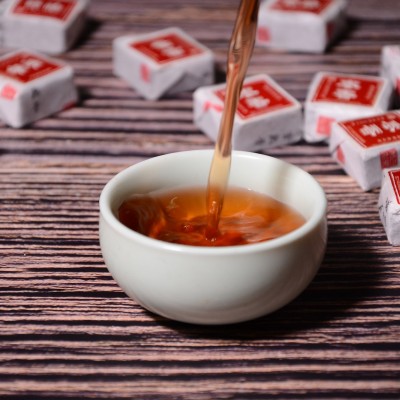 批发金典枣香小方砖500g陈年普洱茶熟茶迷你小沱茶云南勐海老熟普图4