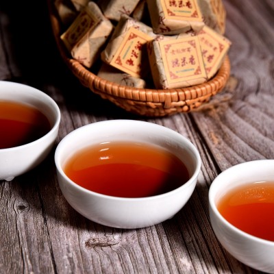 云南普洱 茶叶 糯米香小沱茶陈年普洱糯香熟茶迷你小方砖茶叶500g图4